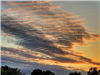 Wavy clouds during sunset.